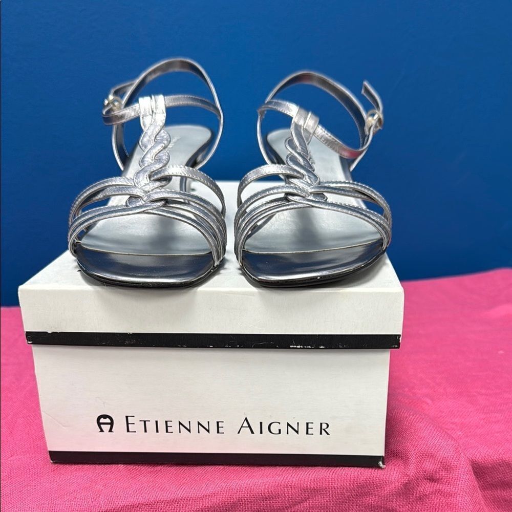 Etienne Aigner Silver Women's Sandals
